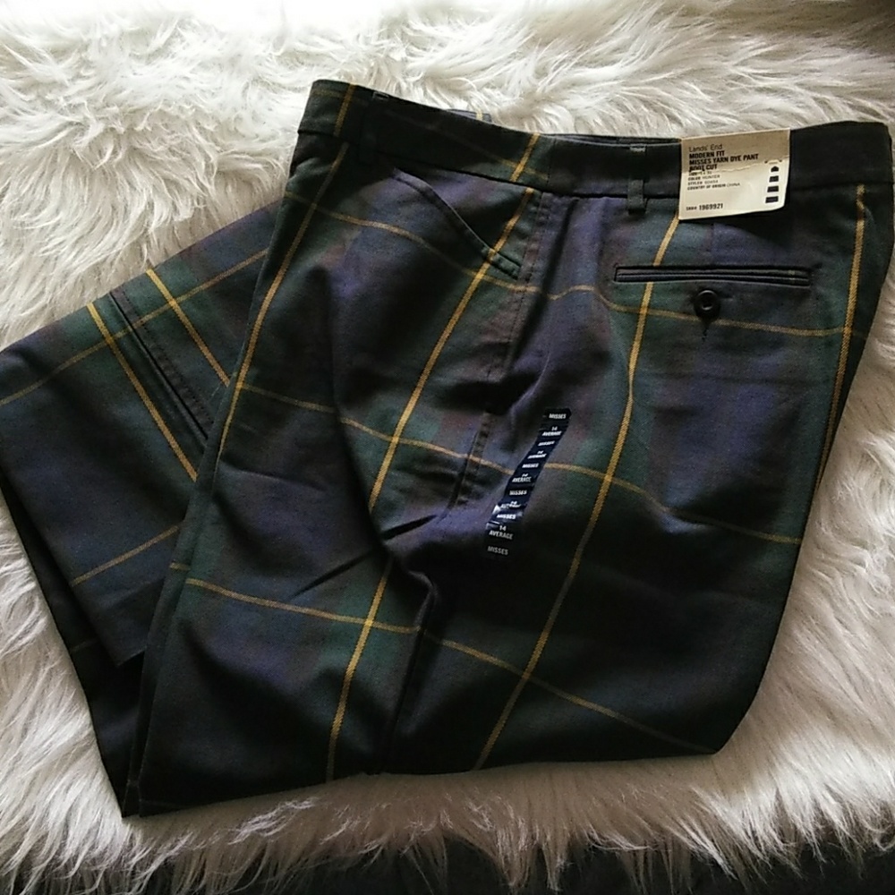 Land's End plaid pants
